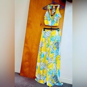 💛 Bright Yellow and Blue 2 piece summer outfit 💙💛​​​​​​​​​​​